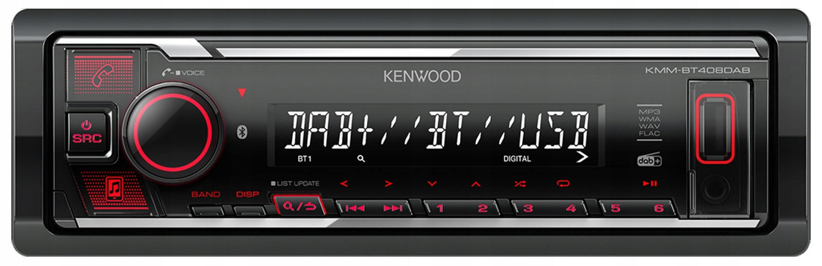 Kenwood KMM-BT408DAB Car Radio - MP3 USB AUX DAB+ Bluetooth 4x50W - Packaging status original