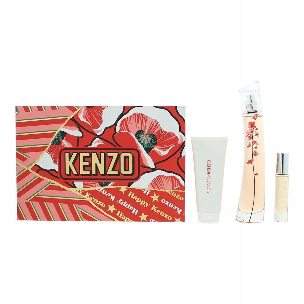 Kenzo Flower Ikebana Sakura set: EDP 75 ml + 10 ml + body lotion