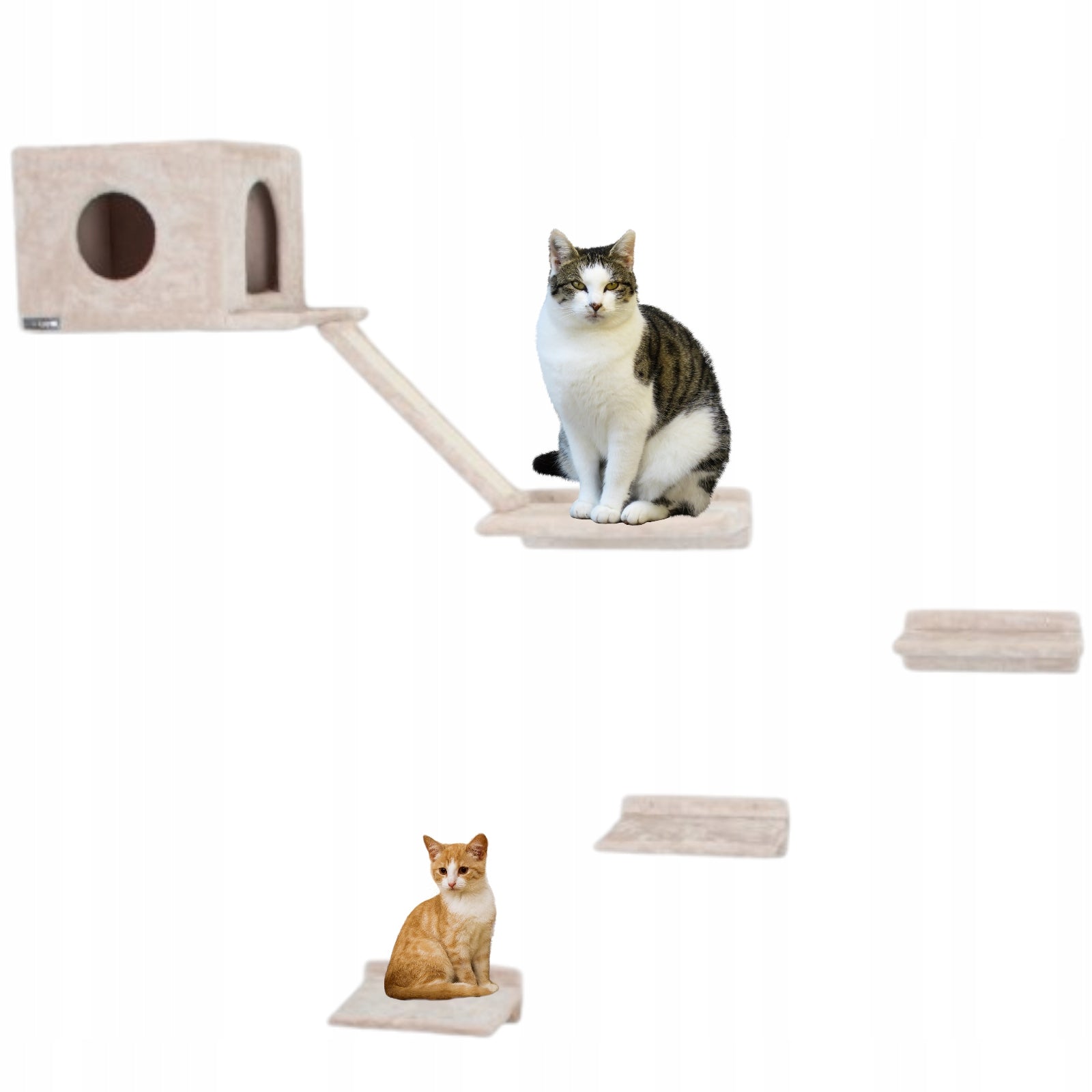 Kerbl Kletterwand für Katzen Mont Blanc, Beige, Holz 