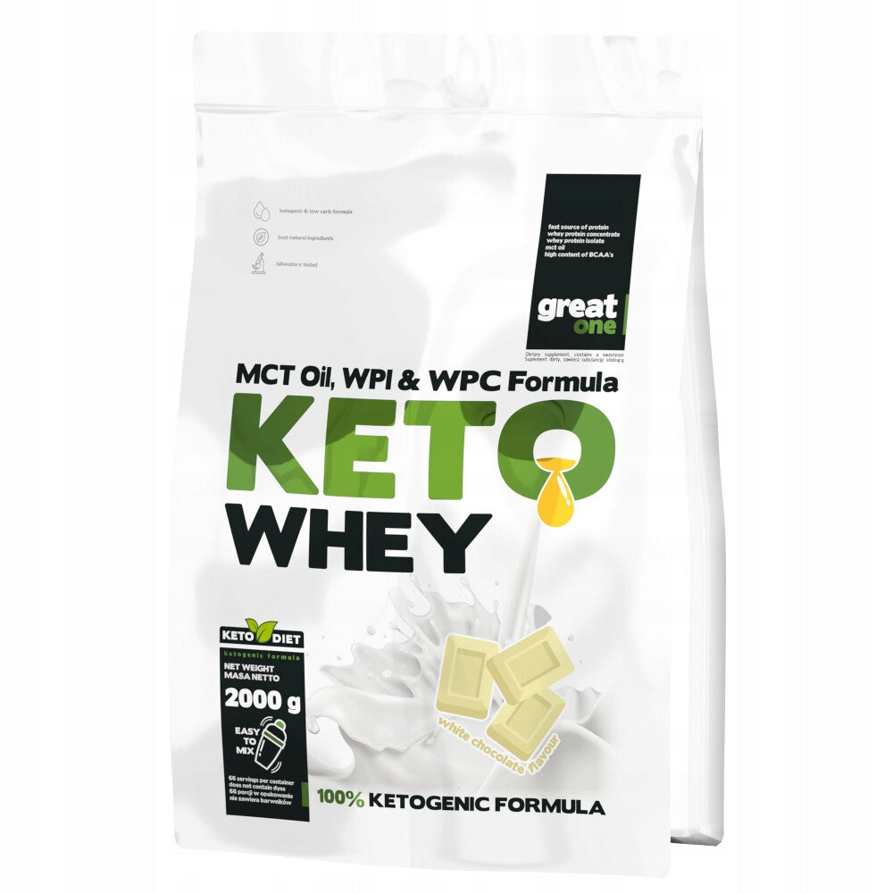 Keto Whey Protein Conditioner 2000g taste WHITE CHOCOLATE - ketogenic diet