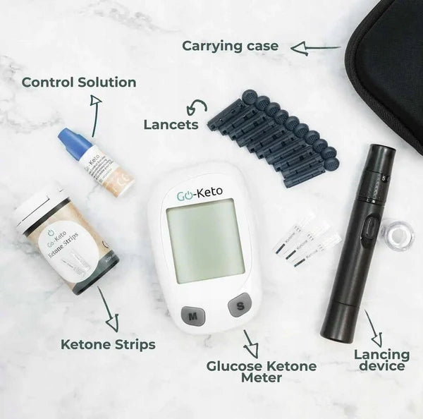 Ketone Kickstart Set Blood Glucose and Go-Keto Ketone Meter Medical device type accessories for a medical device or a product without an intended medical purpose