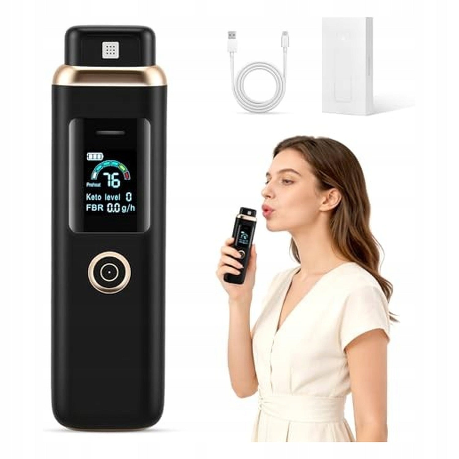 Ketone meter - digital - for ketosis measurement - without tests Medical device no
