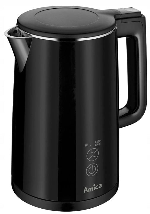 Kettle Amica KF6012 2200W 1,5L REG TEMP LED black