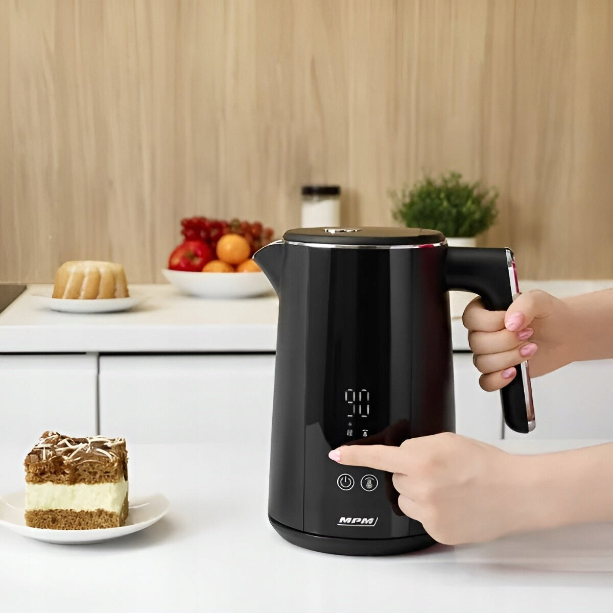 Kettle MPM Mcz-120 C Black Heating device spiral