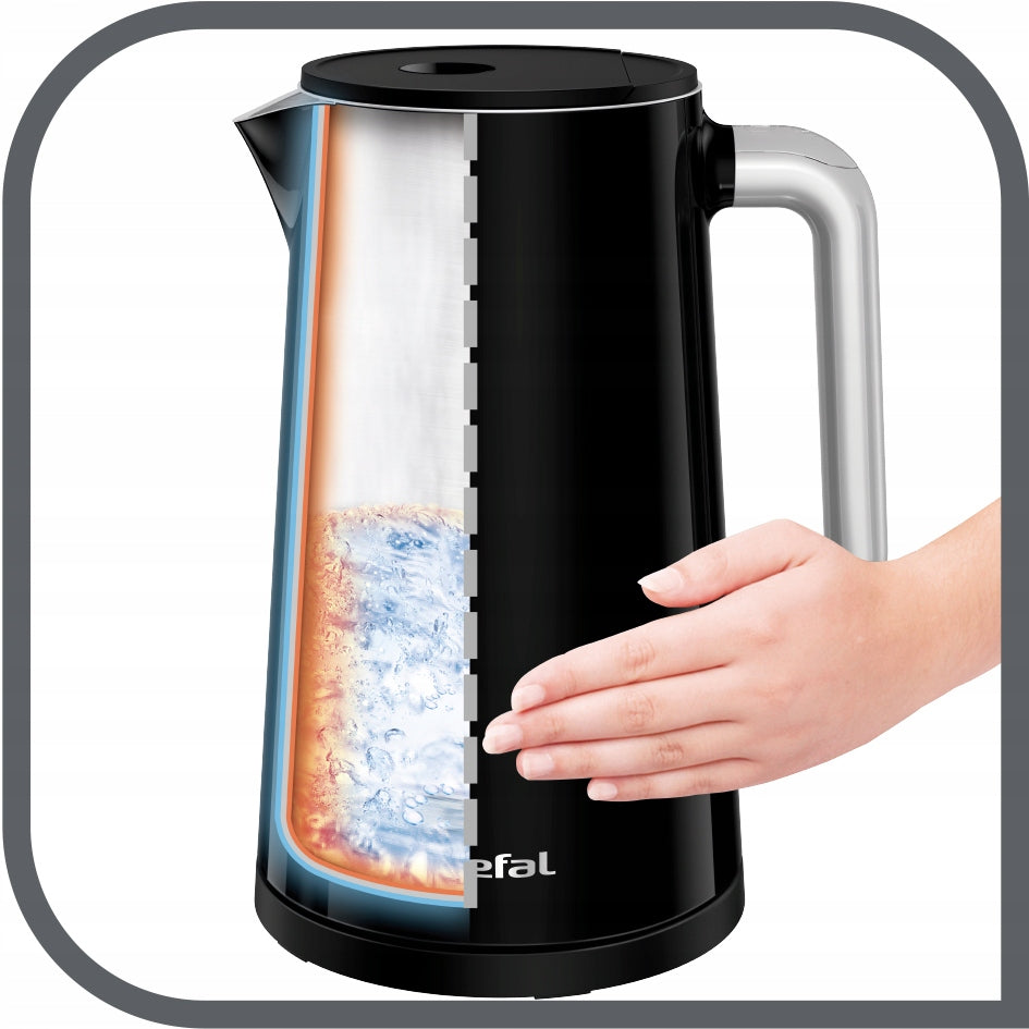 Kettle TEFAL DIgital KO851830 1.7l 1800W black Material synthetic material