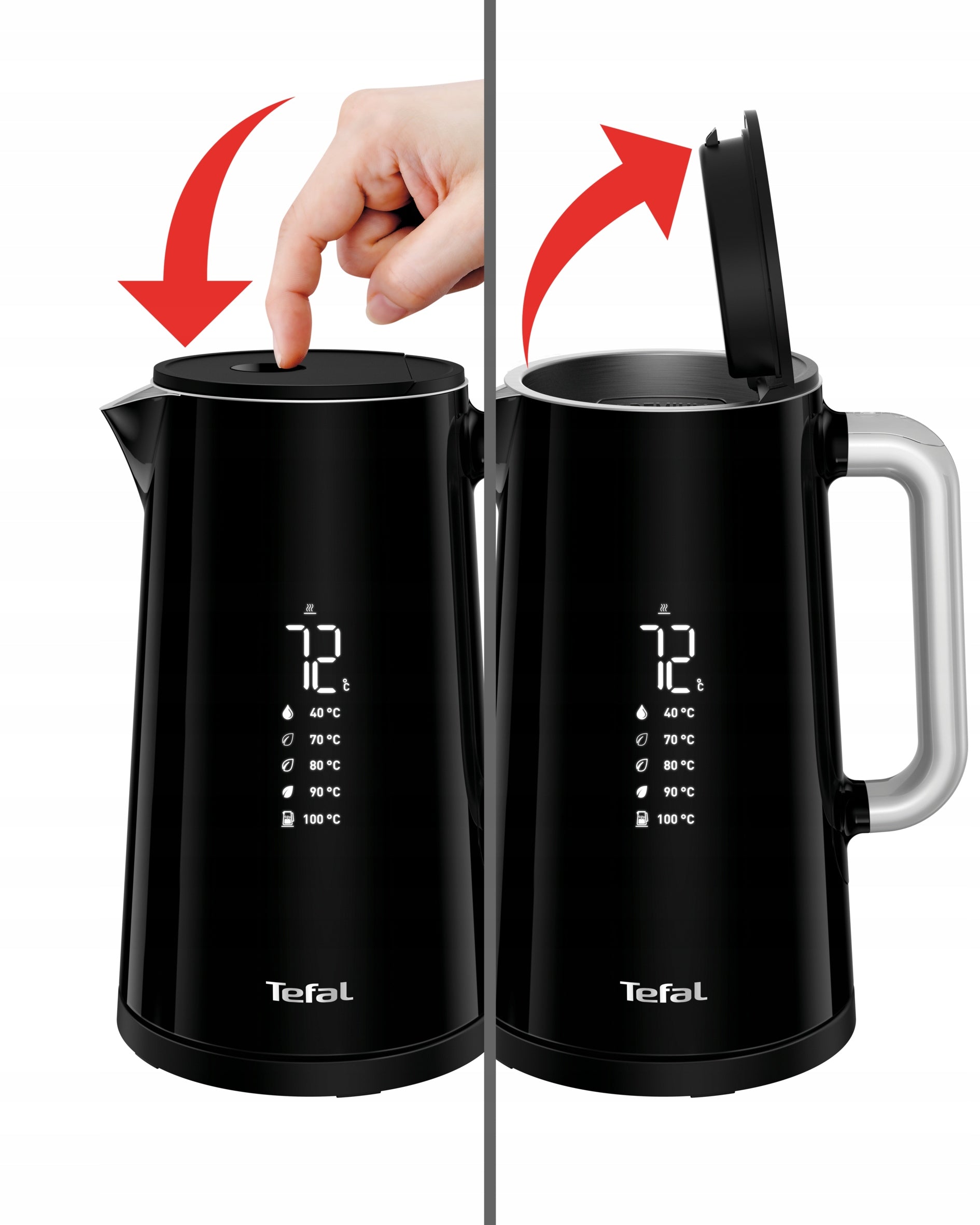 Kettle TEFAL DIgital KO851830 1.7l 1800W black Model KO851830