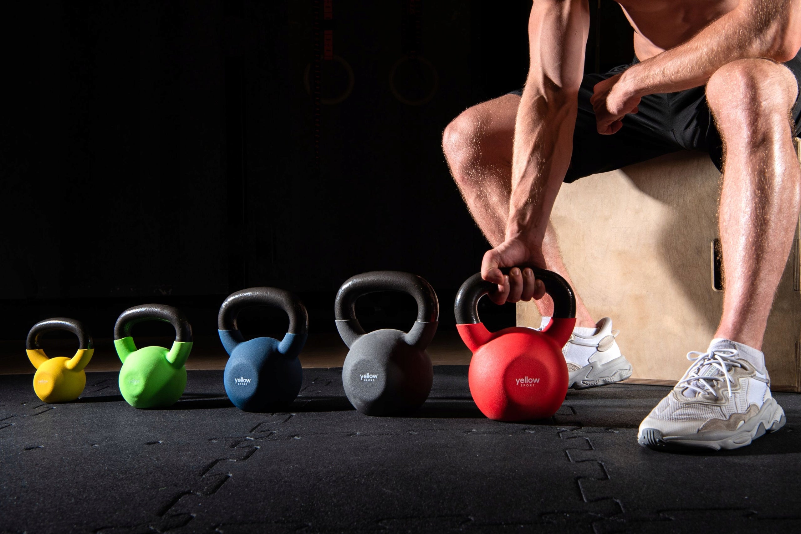 Kettlebell Exercise Weight Kettle Cast Iron Ball Hantel Dumbbell Fitness 18 kg Brand yellowSPORT