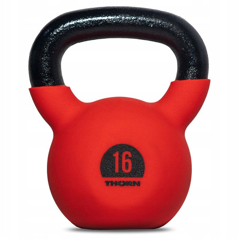 THORN+FIT Kettlebell aus Gusseisen mit Gummischutzbeschichtung, 16 kg 