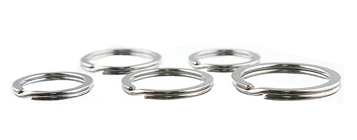Key ring hardened steel nickel plated 10pcs.