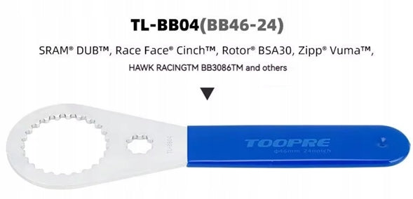 Key to Support SRAM DUB BSA30 Rotor Race Face TOOPRE TL-BB04 BB46-24T Brand Toopre