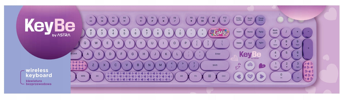 Keybe Wireless Keyboard - Lovely Lavender