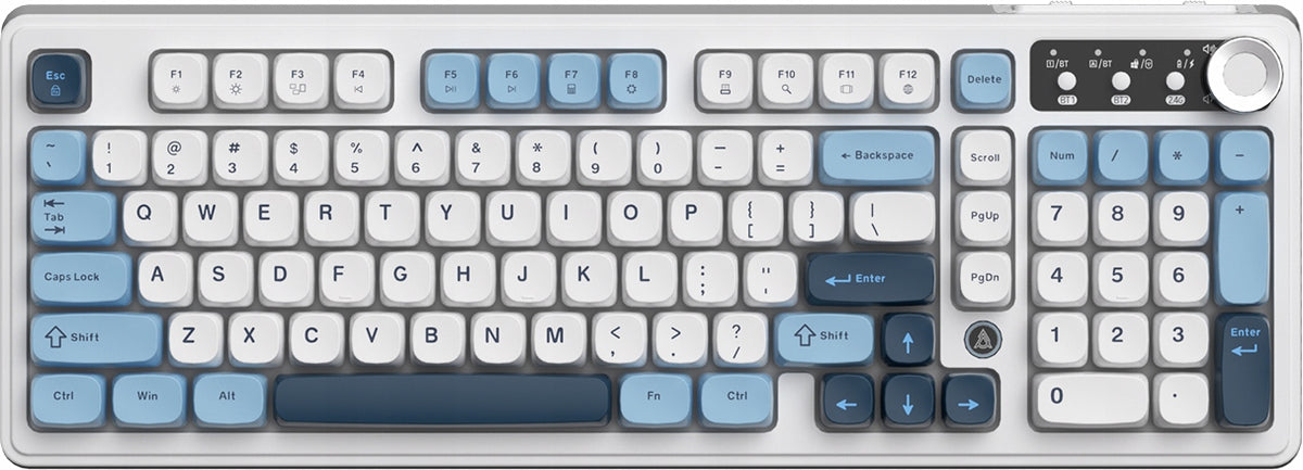 Keyboard Ajazz AF98 PLUS RGB membrane wireless white Manufacturer code 6976412985652
