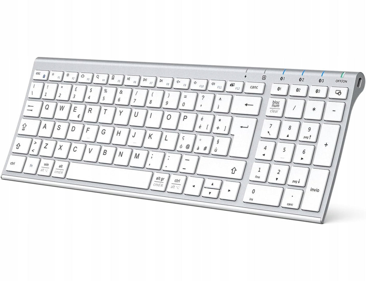 Keyboard Bluetooth 5.1 multi device numeric ergonomic QWERTY (PL)