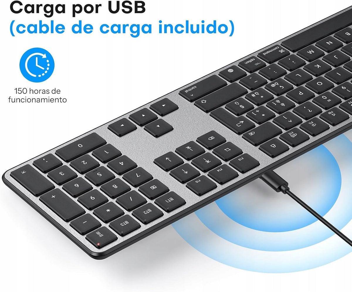 Keyboard Bluetooth Mouse MacBook iMac Mac OS QWERTY ES OMOTON KB515 Manufacturer code Klawiatura Mysz Bluetooth MacBook iMac Mac OS
