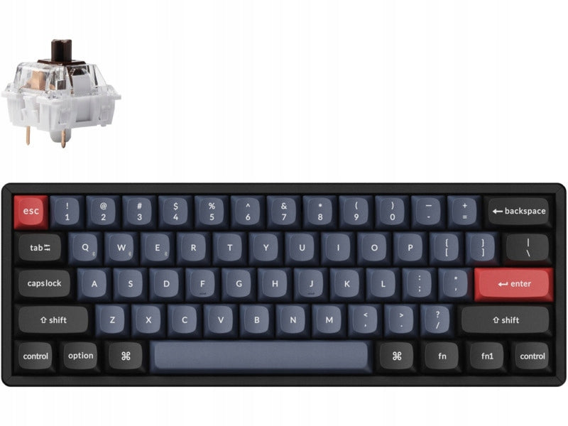 Keyboard KEYCHRON K12P-H3 Wireless K Pro Brown RGB Black-blue