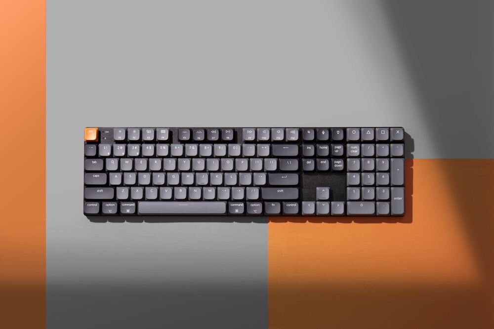 Keyboard KEYCHRON K5 QMK Wireless Banana Switch Black-Grey Interface USB Bluetooth