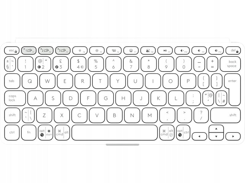 Keyboard LOGITECH Keys-To-Go 2 Light Grey