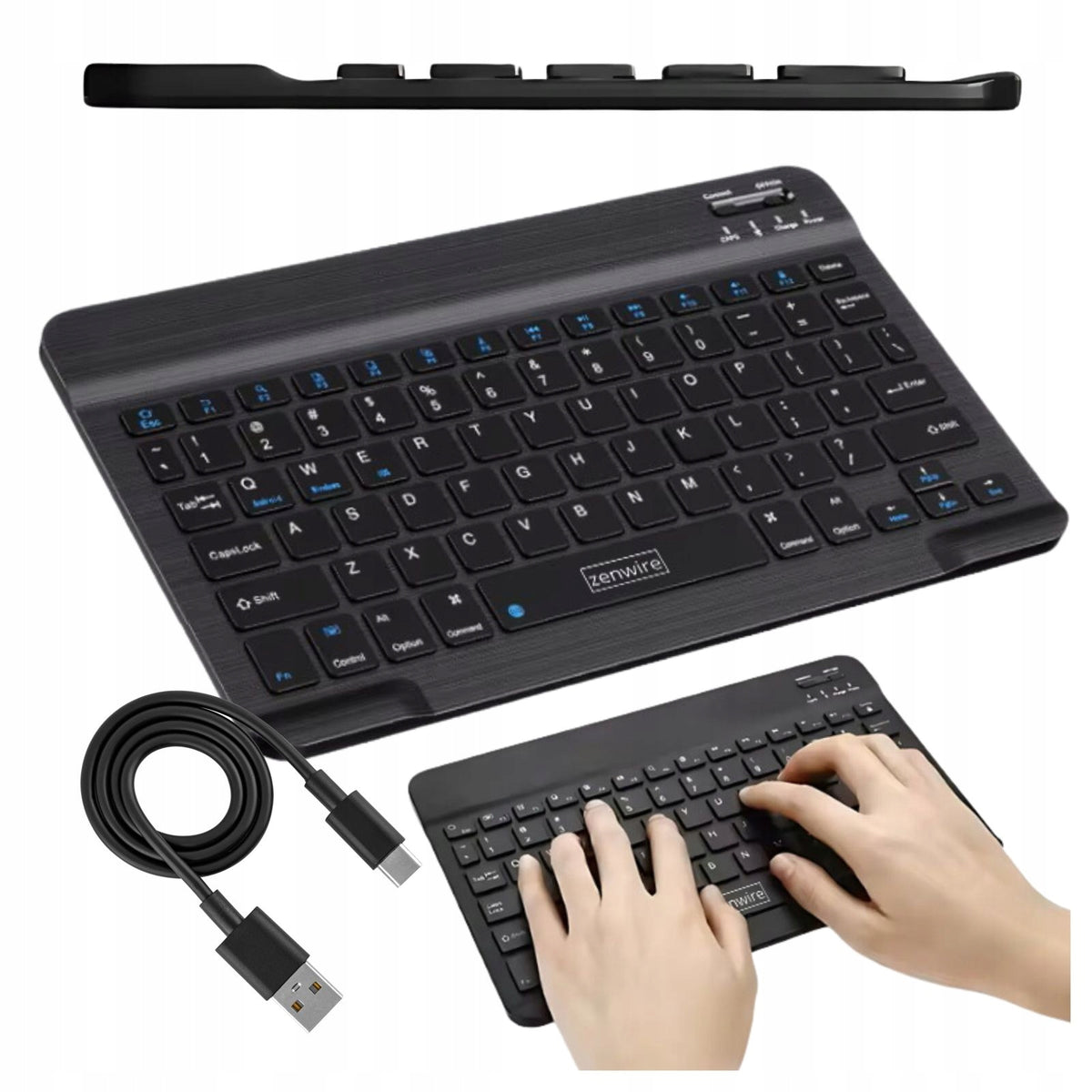 Keyboard Mini Wireless Bluetooth Portable Tablet Smart TV PC Slim