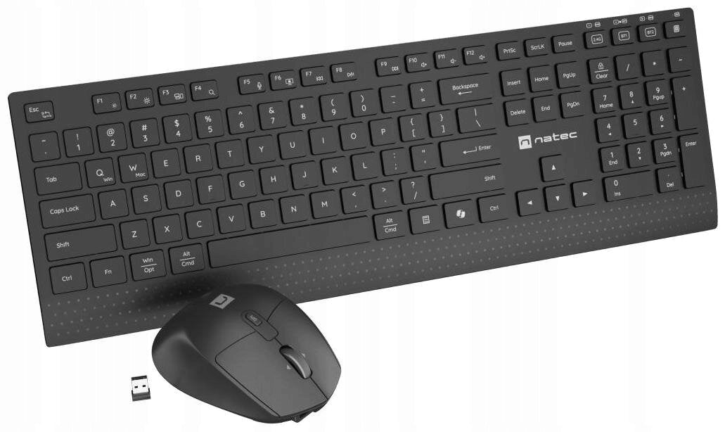 Keyboard + Mouse NATEC Stingray 2 US Wireless Keyboard type membrane