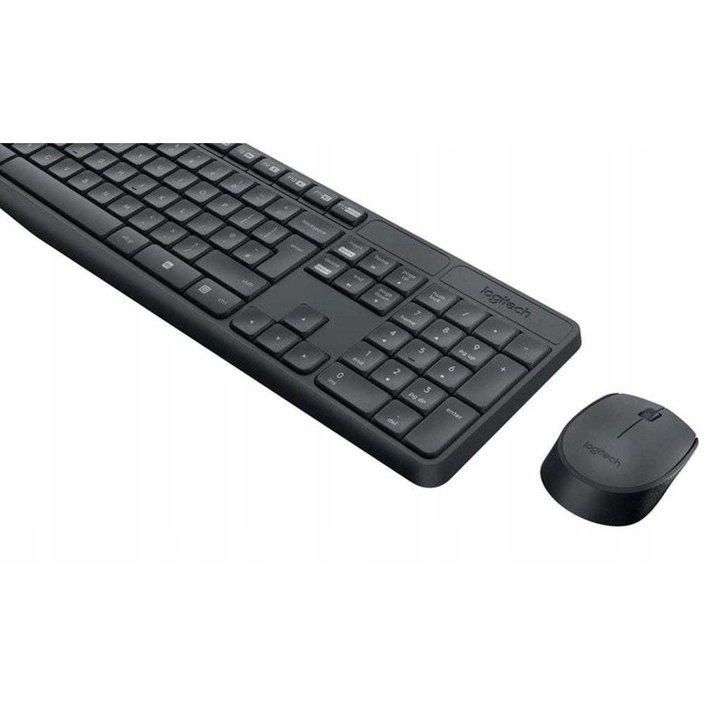 Keyboard + Mouse Set LOGITECH Wireless Combo MK235 Batteries included no