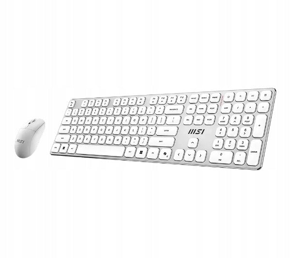 Keyboard + Mouse Set MSI Forge K120 Wireless Combo White Packaging status original