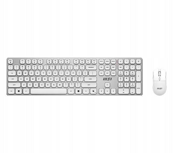 Keyboard + Mouse Set MSI Forge K120 Wireless Combo White
