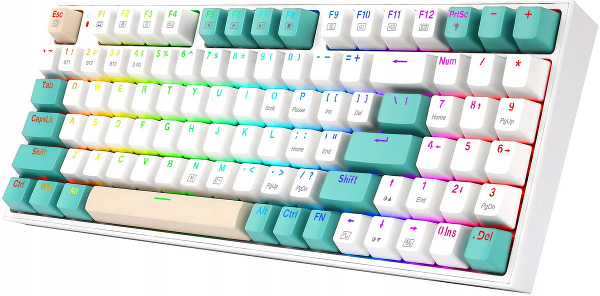 Keyboard REDRAGON Veigar K643GWC Pro RGB Interface Bluetooth USB