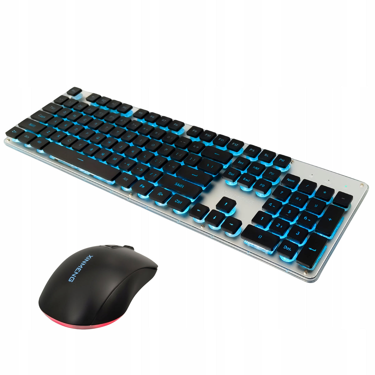 Keyboard + Wireless Mouse 2.4 Bluetooth Backlit USB-C Rechargeable