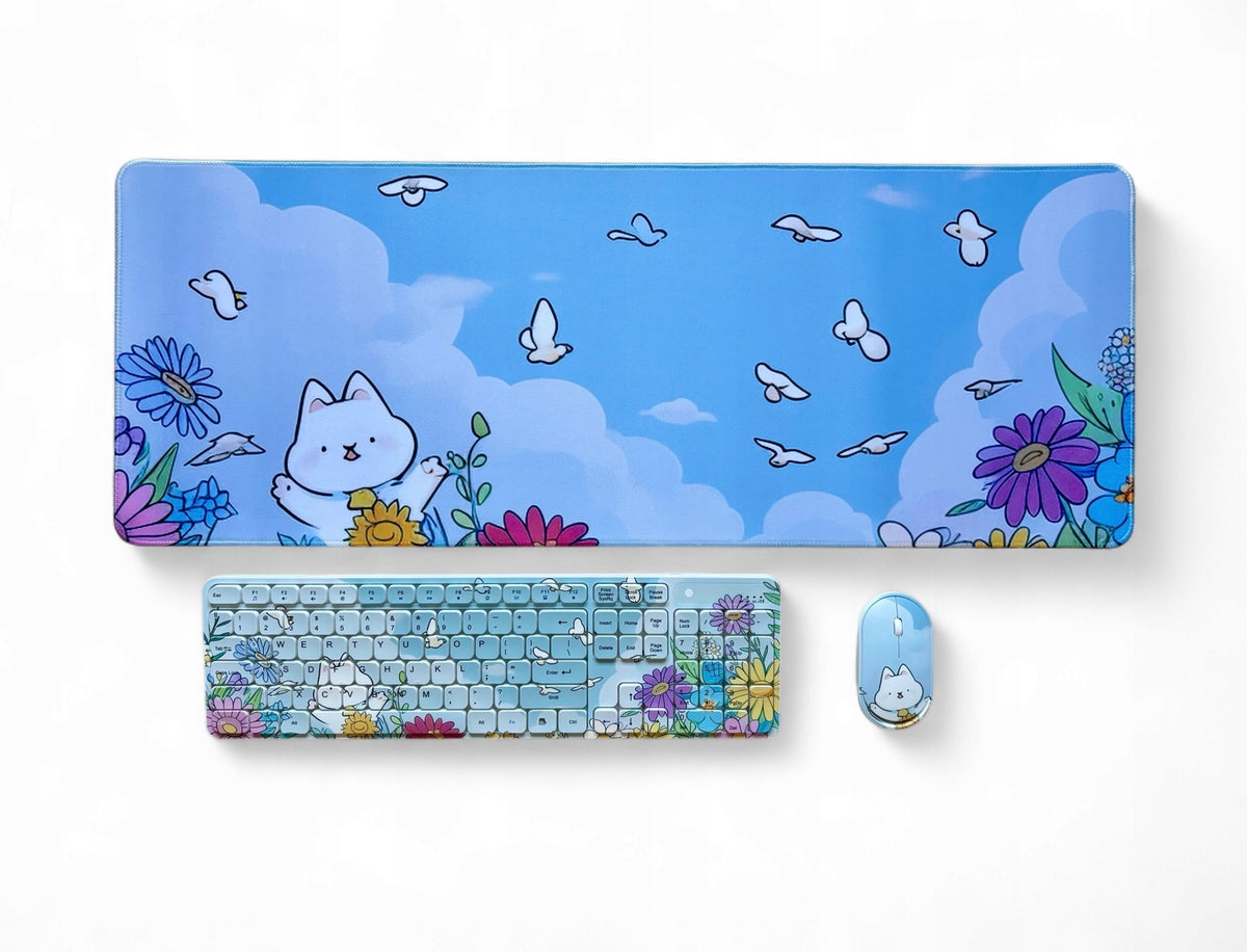 Keyboard + Wireless Mouse + Theme Pad Set 3in1 QWERTY Packaging status original