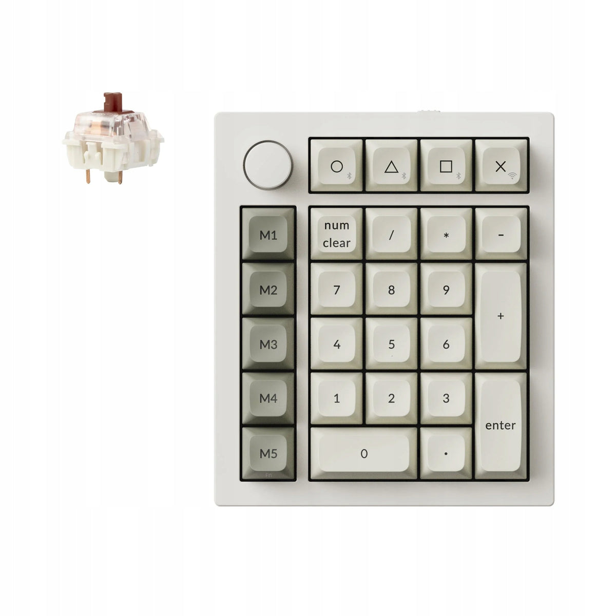 Keyboard Wireless Numeric Mechanical Keychron Q0 Max, White