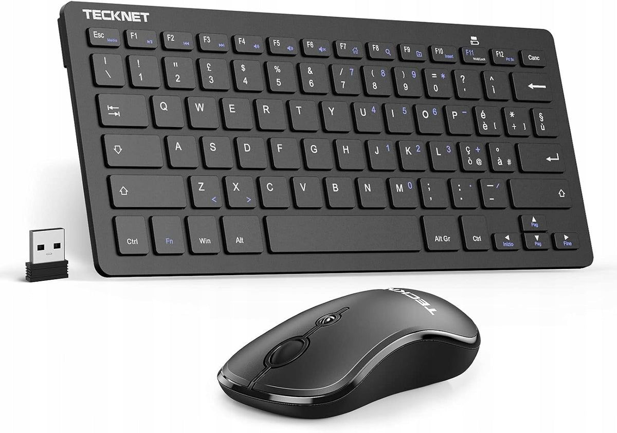 Keyboard and mouse QWERTY TECKNET 2.4G USB wireless for PC laptop TV Manufacturer TeckNet