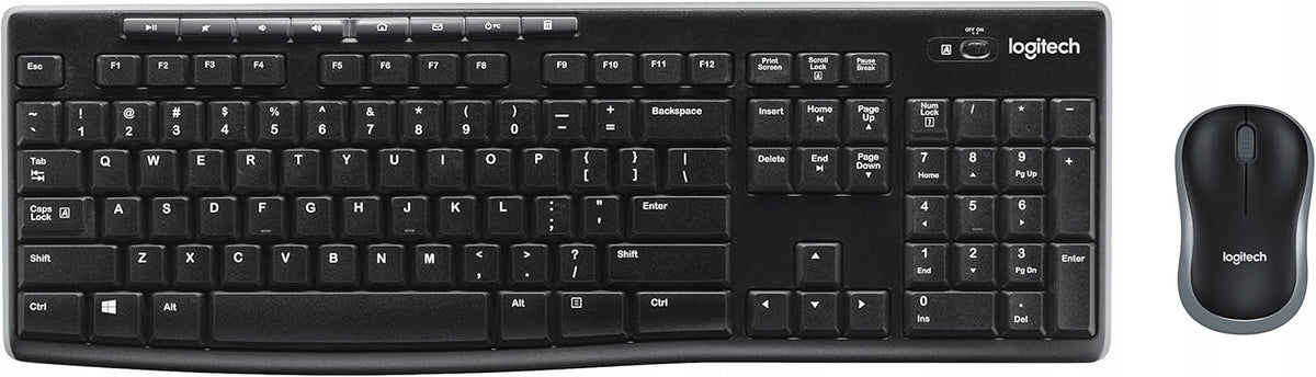 Keyboard and mouse set Logitech MK270 black QWERTY layout Spanish Manufacturer Logitech