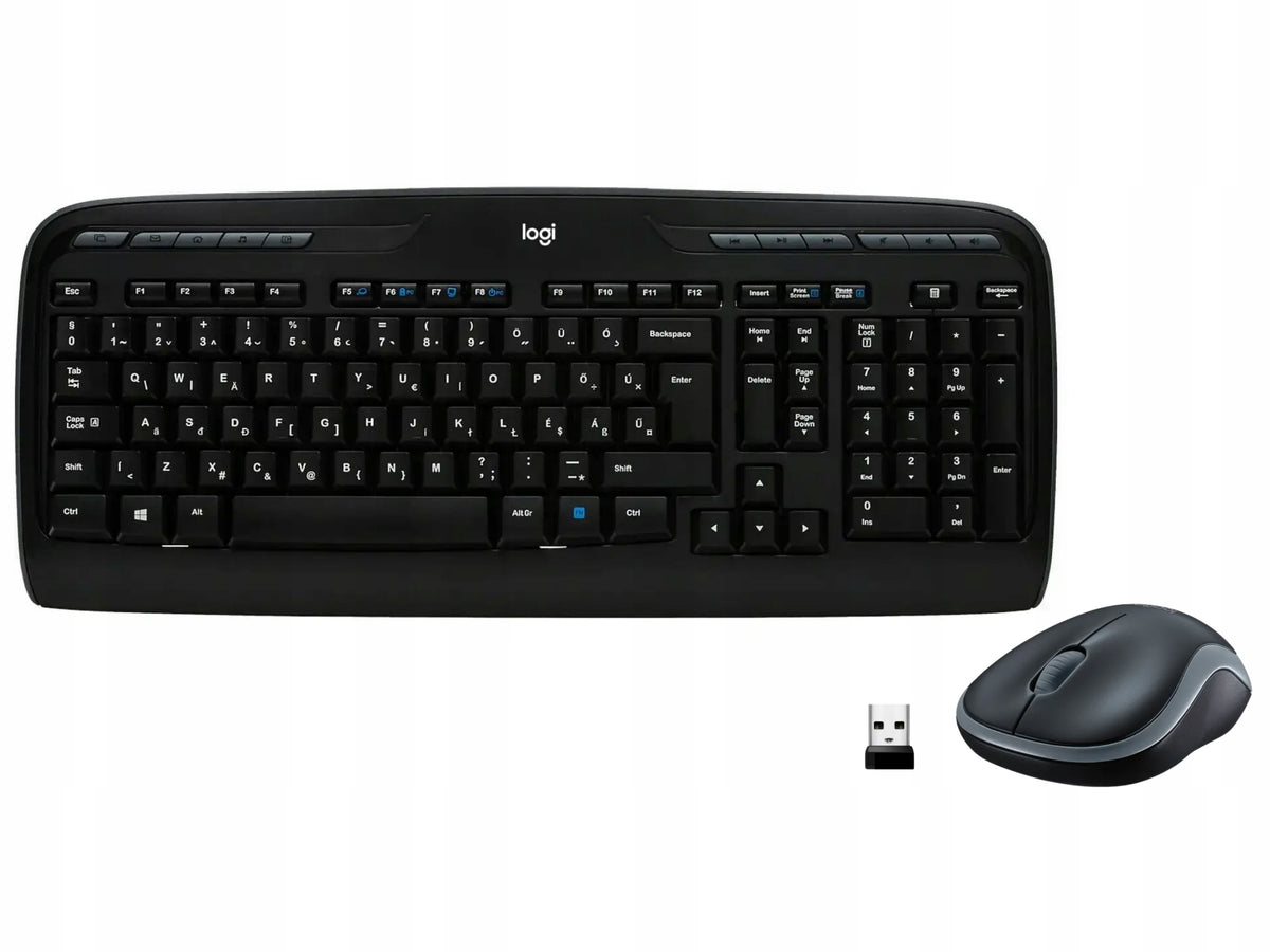 Keyboard and mouse set Logitech MK330 Wireless Desktop (k330+m185) QWERTY