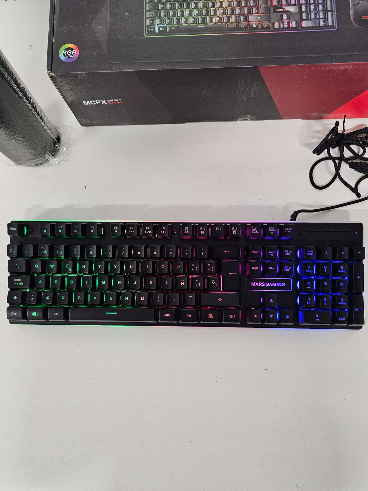 Keyboard and mouse set Mars Gaming black Keyboard type membrane