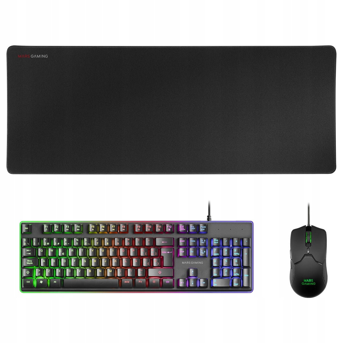 Keyboard and mouse set Mars Gaming black