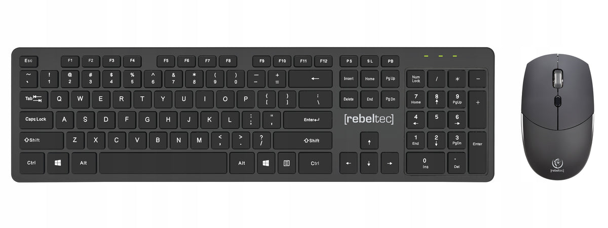 Keyboard and mouse set Rebeltec black Manufacturer code MAXIM