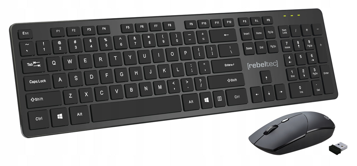 Keyboard and mouse set Rebeltec black