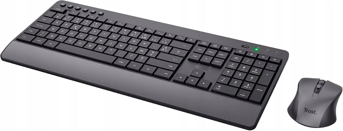 Keyboard and mouse set Trust Trezo waterproof wireless AZERTY FR Mouse resolution 1800 dpi