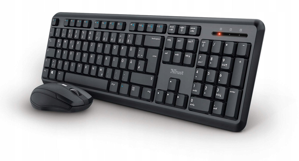Keyboard and mouse set Trust black
