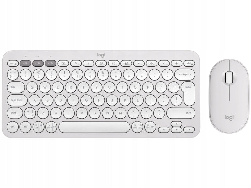 Keyboard + mouse LOGITECH MK380 Pebble 2 Combo White