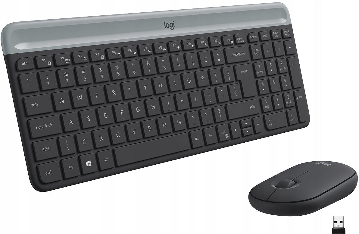 Keyboard + mouse set LOGITECH MK470 Graphite Keyboard type scissor
