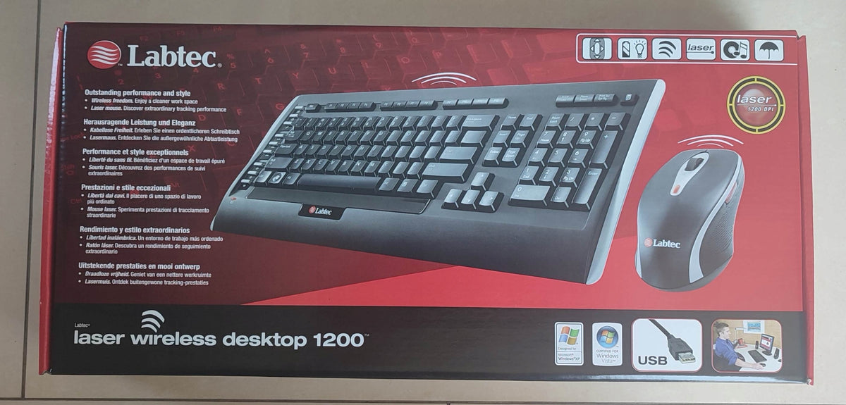 Keyboard + mouse set Labtec Wireless Laser Desktop 1200 Packaging status original