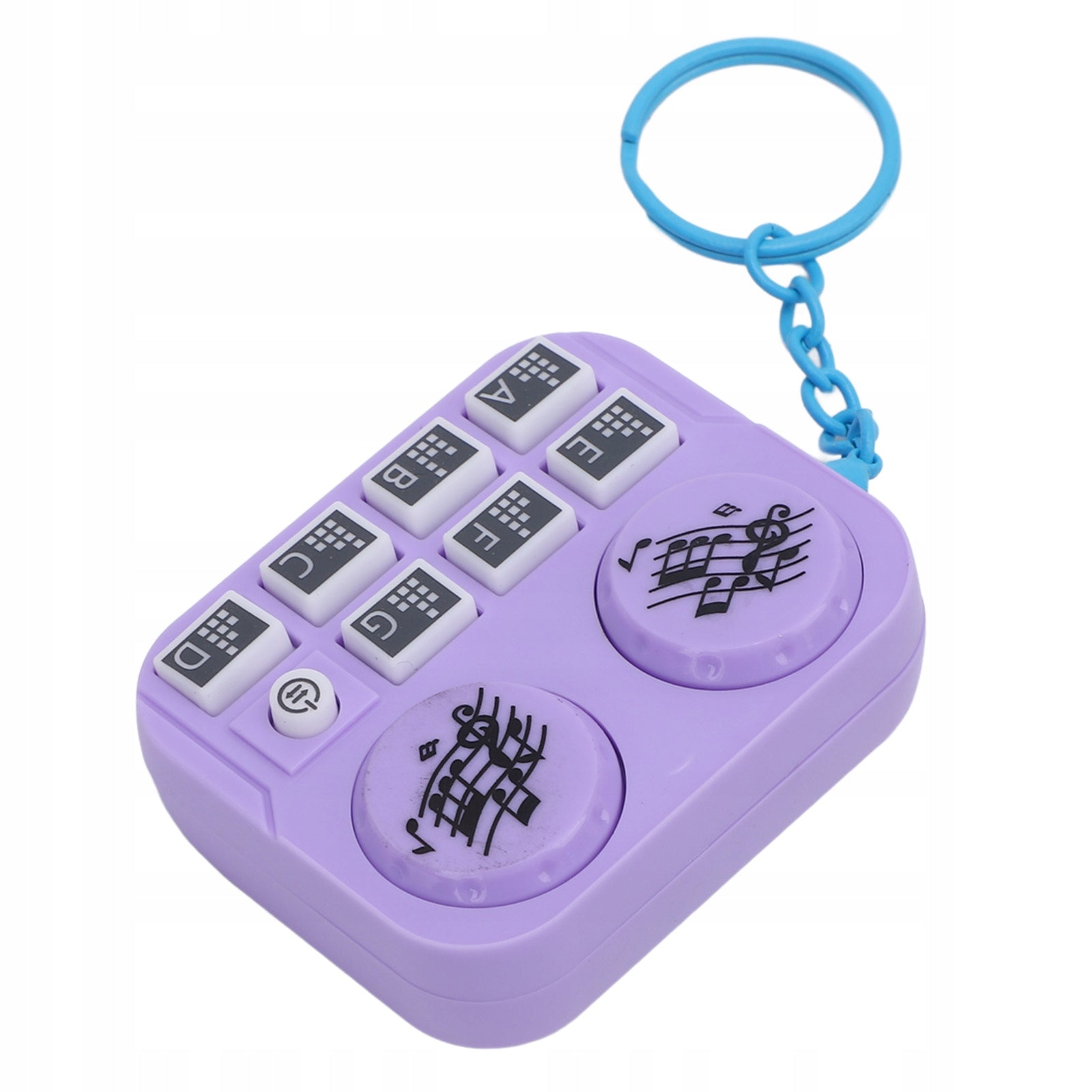 Keychain with DJ Disc Player, Automatic Rotating Mini Keychain