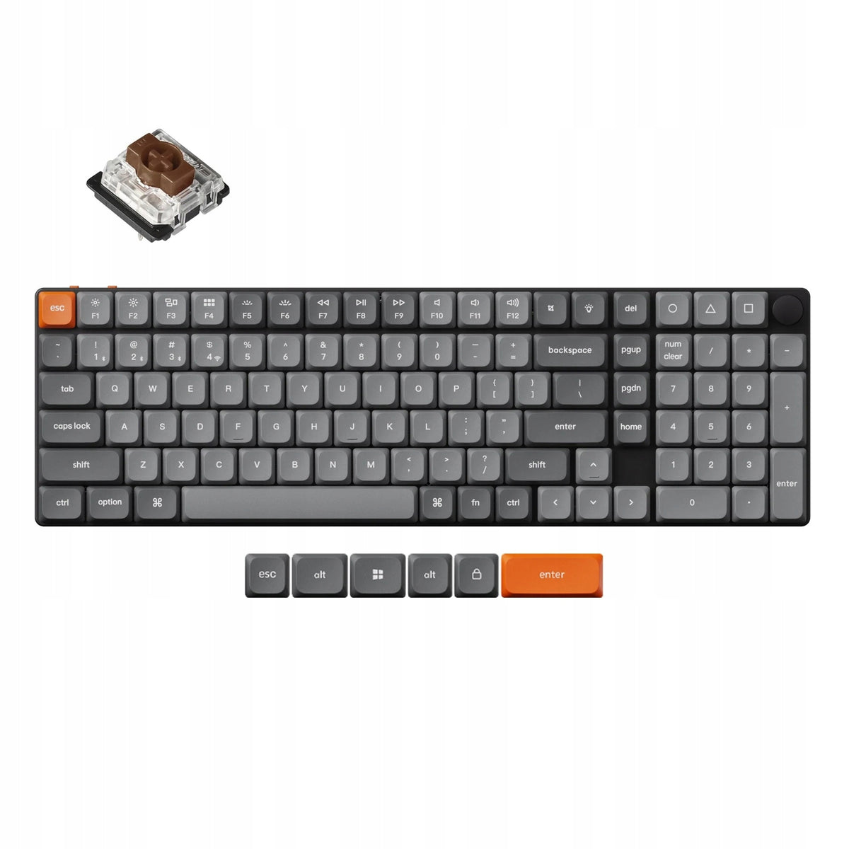 Keychron K17 Max QMK Wireless Mechanical Keyboard White LED K17M-A3