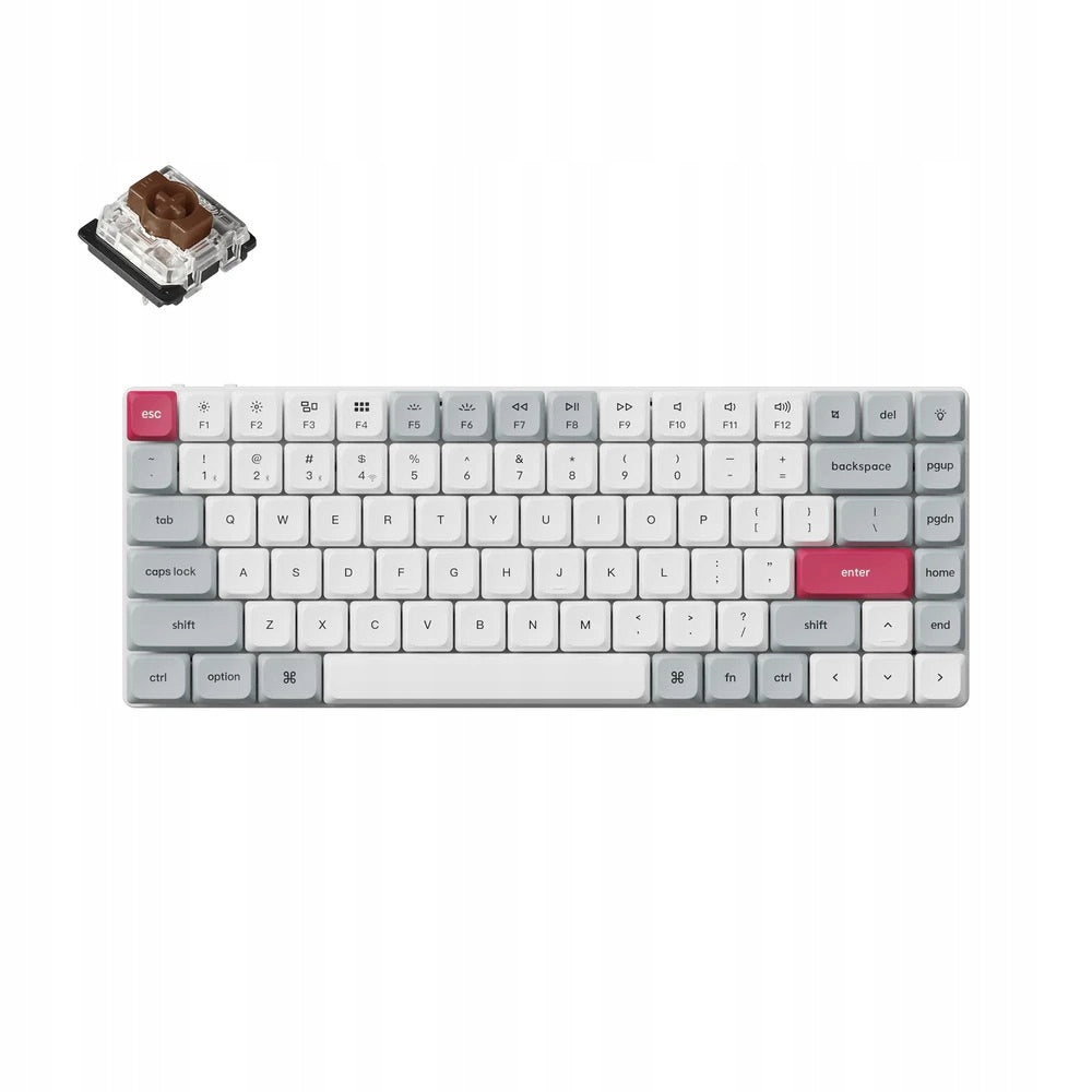 Keychron K3 Max QMK/VIA Wireless Mechanical Keyboard White/Grey