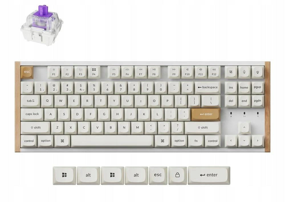 Keychron K8H-Q1 75% Magnetic Wood White Gaming Keyboard Packaging status original