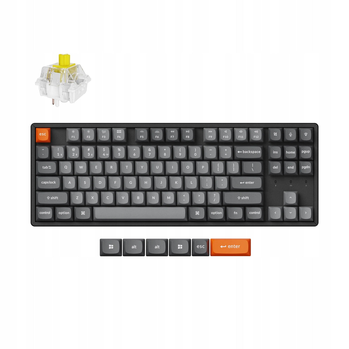 Keychron K8M-J4 80% TKL Banana Switch Batteries included yes