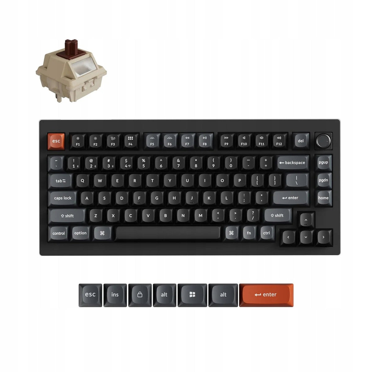 Keychron V1 Ultra 8K Wireless Mechanical Keyboard POM Switch Brown