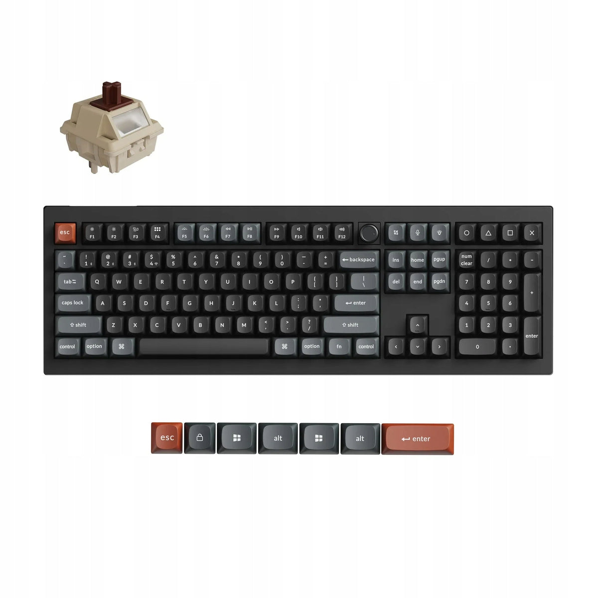 Keychron V6 Ultra 8K Wireless Mechanical Keyboard Brown
