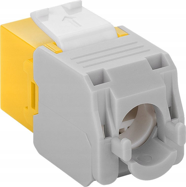 Keystone CAT6A RJ45 Socket, UTP, Yellow Manufacturer code 4040849906916